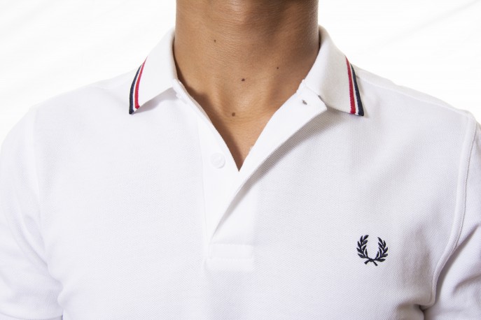 Polo FRED PERRY blanco
