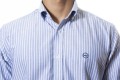 Camisa azul rayas oxford