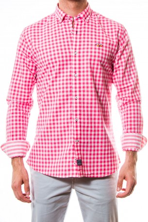 Camisa Spagnolo cuadro rosa