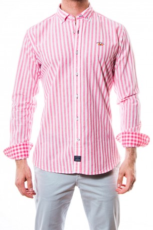 Camisa Spagnolo rayas rosas