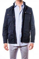 Parka bolsillos azul marino