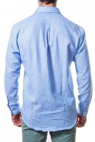 Camisa rayas anchas azul