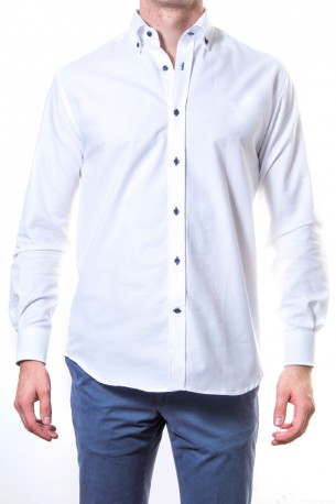 Camisa oxford en blanco