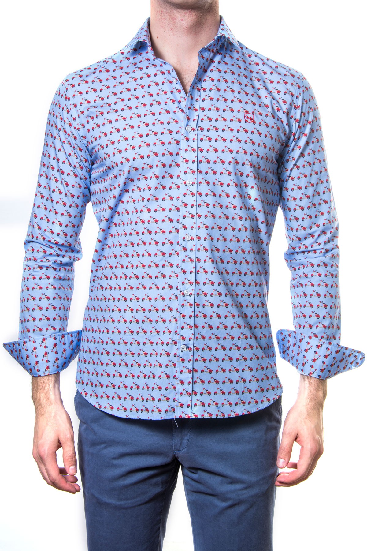 camisa estampada vespas