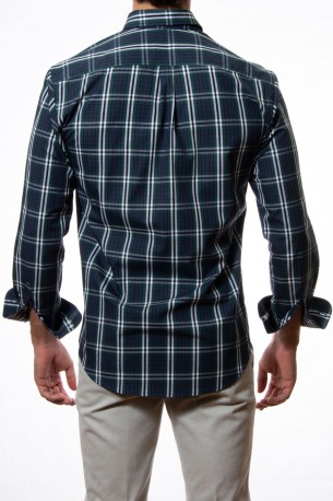 Camisa cuadros grandes azules y verdes