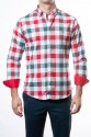 Camisa Spagnolo cuadros grandes rojos y verdes