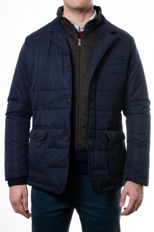 Parka bolsillos azul marino