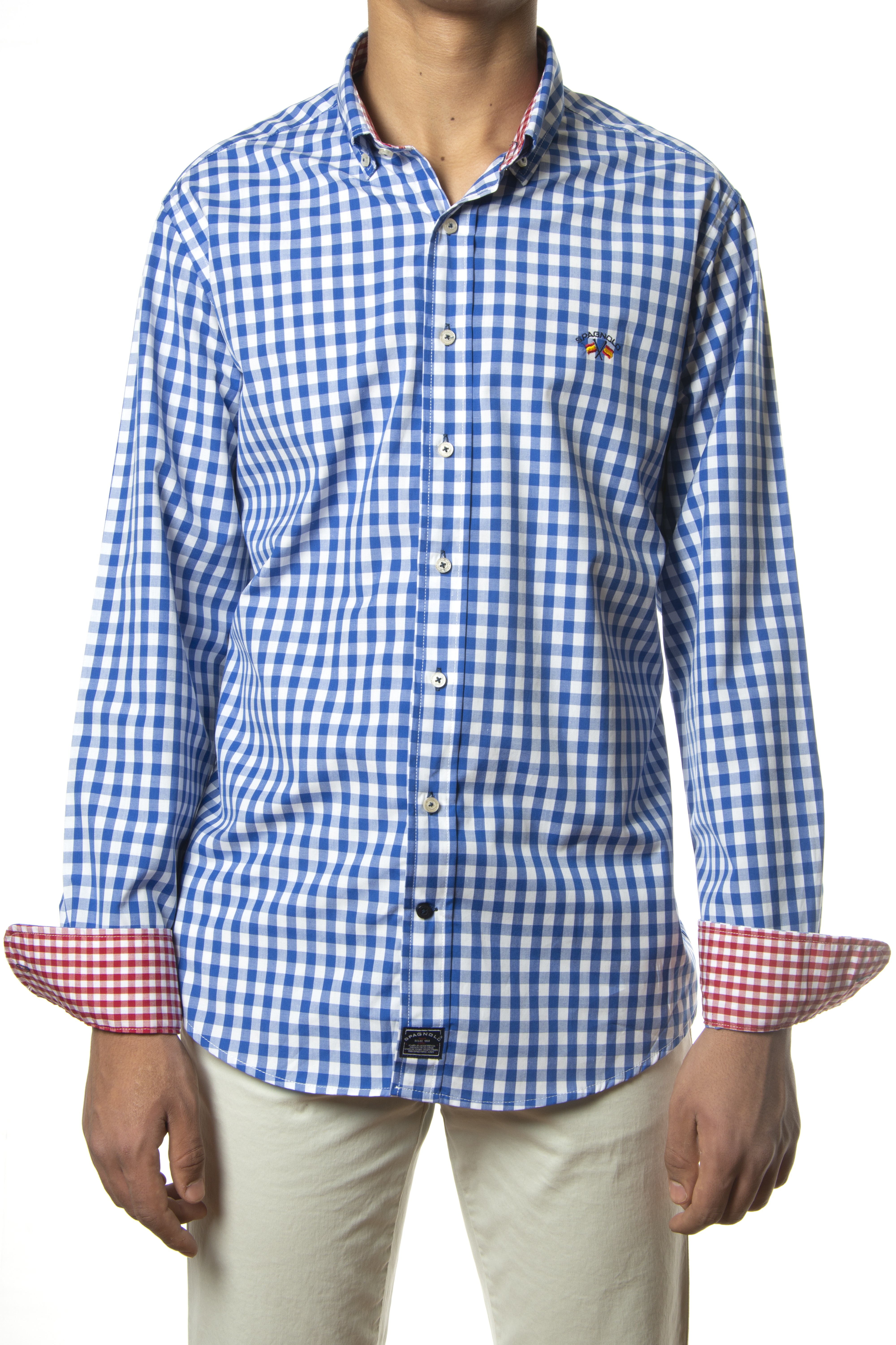 camisa cuadros azules